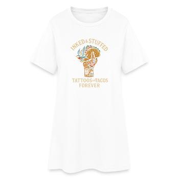 Der Orca ist mein Seelentier - Frauen T-Shirt-Kleid - Weiß - Vorne