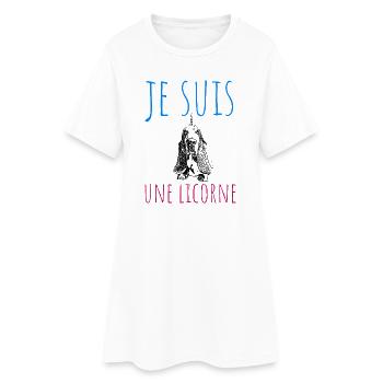 Je suis Une Licorne, chien déguisé - Robe T-shirt Femme - blanc - Devant