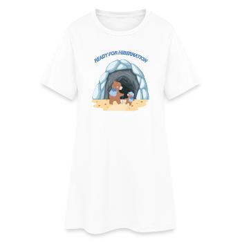 Famille d’ours - Robe T-shirt Femme - blanc - Devant