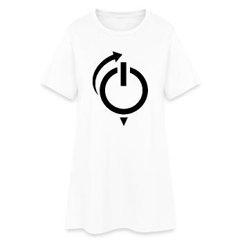 Logo de redémarrage du bouton d’alimentation - Robe T-shirt Femme - blanc - Devant