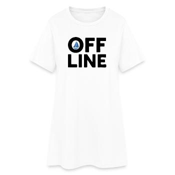 Hors ligne – Voile, Mer & Liberté, Skipper - Robe T-shirt Femme - blanc - Devant