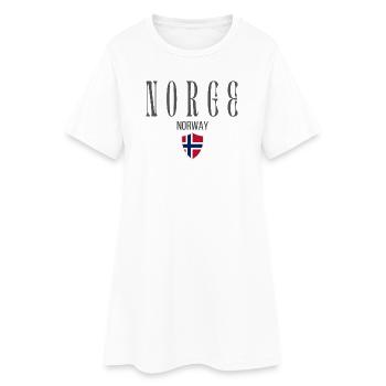 Fierté norvégienne, design minimaliste et élégant - Robe T-shirt Femme - blanc - Devant