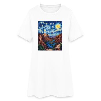 Grand Canyon Arizona USA Van Gogh Style - Women’s T-Shirt Dress - white - Front