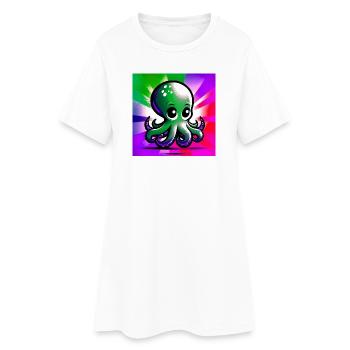 Pieuvre - Robe T-shirt Femme - blanc - Devant