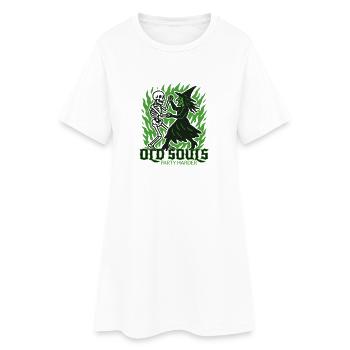 Motif de sorcière amusant pour Halloween - Robe T-shirt Femme - blanc - Devant
