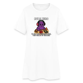 Règle zéro : si ce n’est pas amusant, réparez-le - Robe T-shirt Femme - blanc - Devant