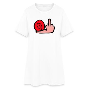 escargot majeur insulte branleur baise toi - Robe T-shirt Femme - blanc - Devant