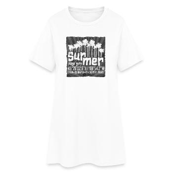 Silhouettes Grunge de la forêt d’été - Robe T-shirt Femme - blanc - Devant
