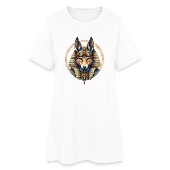 Style Steampunk Husky égyptien - Robe T-shirt Femme - blanc - Devant