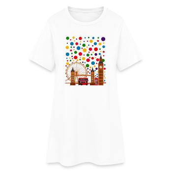 Chemise Spotty 2025 London City UK Big Ben Enfants Garçons - Robe T-shirt Femme - blanc - Devant