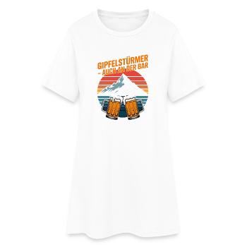 Bier am Berg - Frauen T-Shirt-Kleid - Weiß - Vorne