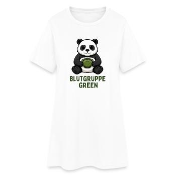 Groupe sanguin Green Panda Tea Design - Robe T-shirt Femme - blanc - Devant
