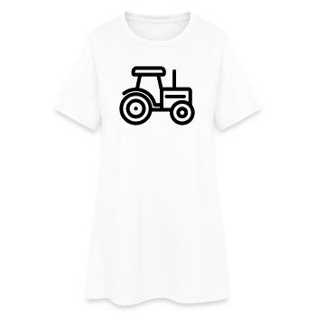 tracteur - Robe T-shirt Femme - blanc - Devant