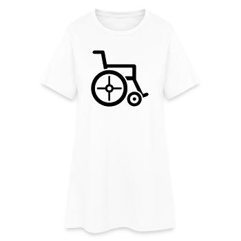 fauteuil roulant - Robe T-shirt Femme - blanc - Devant