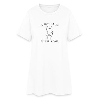 Sad Teddy – Pas de plaisir avec le lactose - Robe T-shirt Femme - blanc - Devant