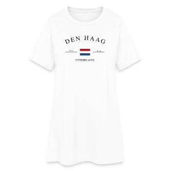 La Haye, Pays-Bas – Souvenir et cadeau de Noël - Robe T-shirt Femme - blanc - Devant