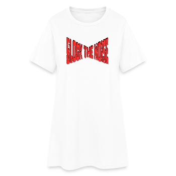 Block The Noise - Déclaration - Robe T-shirt Femme - blanc - Devant