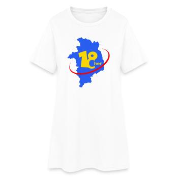 Logo 18 département du Cher - Robe T-shirt Femme - blanc - Devant