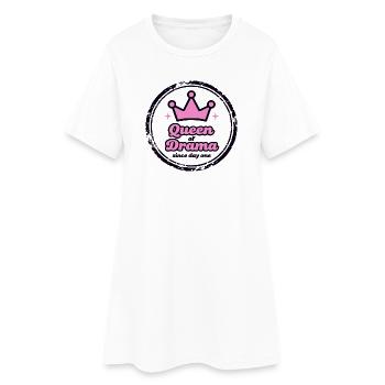 Reine du drame T-shirt à capuche Fun - Robe T-shirt Femme - blanc - Devant
