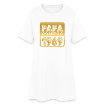 Papa 1969 - Robe T-shirt Femme - blanc - Devant