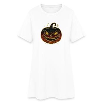 Citrouille d’Halloween | Citrouille scintillante galactique - Robe T-shirt Femme - blanc - Devant
