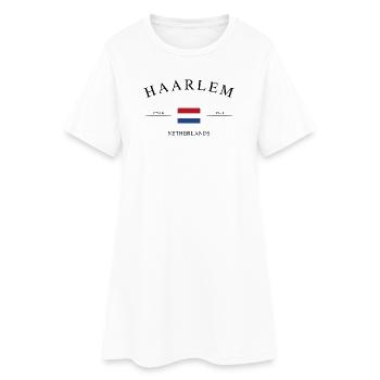 Haarlem, Pays-Bas – Souvenir et cadeau de Noël - Robe T-shirt Femme - blanc - Devant
