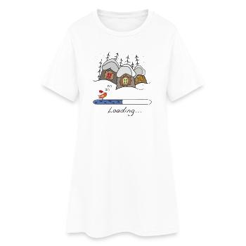 Christmas Time Loading - Women’s T-Shirt Dress - white - Front