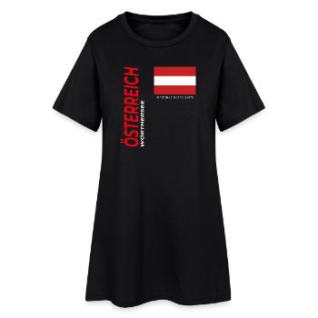 Lac de Wörthersee - Robe T-shirt Femme - noir - Devant
