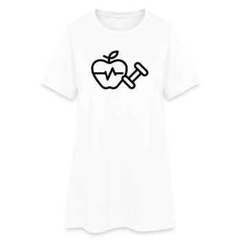 Mode de Vie Sain - Robe T-shirt Femme - blanc - Devant