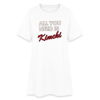 Tout ce dont vous avez besoin est du kimchi - Chemise de cuisine coréenne - Robe T-shirt Femme - blanc - Devant