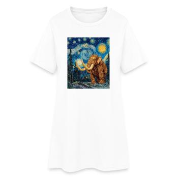 Mammut Van Gogh Starry Night - Frauen T-Shirt-Kleid - Weiß - Vorne