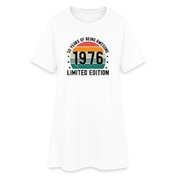 50 Years Of Being Awesome 1976 Limited Edition - Women’s T-Shirt Dress - white - Front