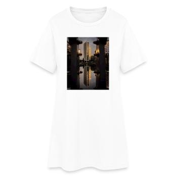 Caught Between the Bolts - Women’s T-Shirt Dress - white - Front