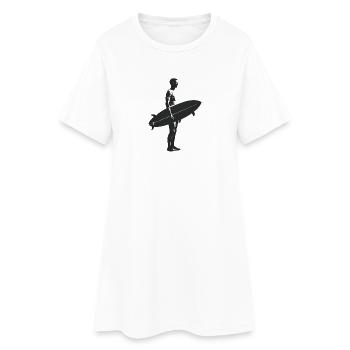 Surfeur - Logo Cool Silhouette - Robe T-shirt Femme - blanc - Devant