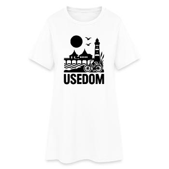 Île d’Usedom - Robe T-shirt Femme - blanc - Devant