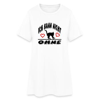 Chat - Robe T-shirt Femme - blanc - Devant