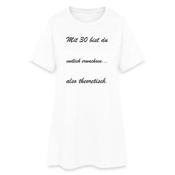 À 30 ans, vous êtes théoriquement - Robe T-shirt Femme - blanc - Devant