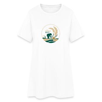 Logo du riz au jasmin thaïlandais Bio - Robe T-shirt Femme - blanc - Devant