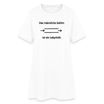 Labyrinthe mâle - Robe T-shirt Femme - blanc - Devant