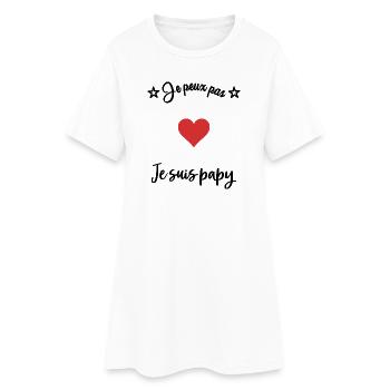 PAPY. PAPA. FÊTE DES PÈRES. BONNE FÊTE PAPA. BONNE - Robe T-shirt Femme - blanc - Devant