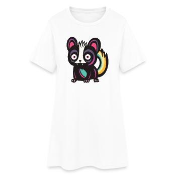 Skunk Halloween Comic Funny - Women’s T-Shirt Dress - white - Front