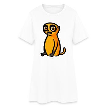 Suricate Halloween Bande dessinée drôle - Robe T-shirt Femme - blanc - Devant