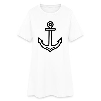 ancre - Robe T-shirt Femme - blanc - Devant