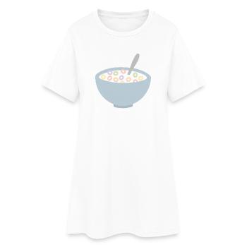 Illustration de bol de céréales pastel - Robe T-shirt Femme - blanc - Devant