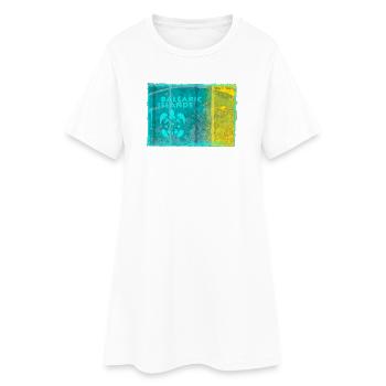 Îles Baléares Style néon - Robe T-shirt Femme - blanc - Devant