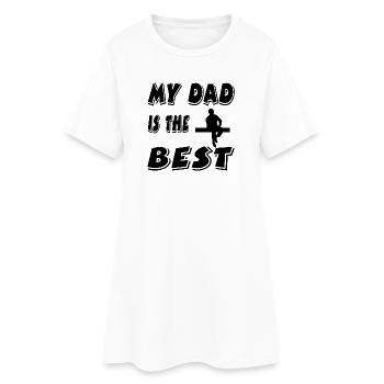Père - Robe T-shirt Femme - blanc - Devant