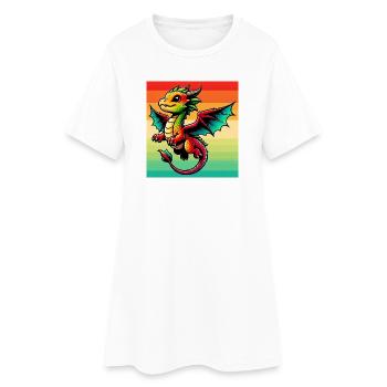 dragon - Women’s T-Shirt Dress - white - Front