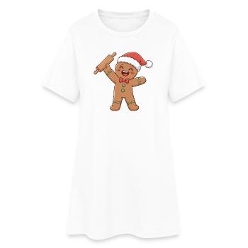 Pâtisserie de Noël Art Baker - Robe T-shirt Femme - blanc - Devant