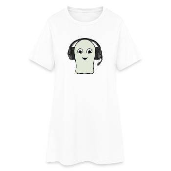 Ghost Gamer Headset - Frauen T-Shirt-Kleid - Weiß - Vorne