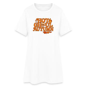 hot ghoul autumn/ y2k design - Frauen T-Shirt-Kleid - Weiß - Vorne